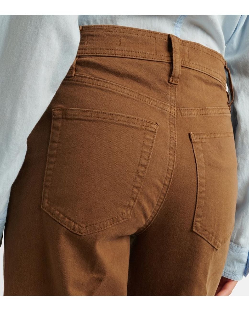 FRAME Brown Le Slim Palazzo Wide-Leg Jeans