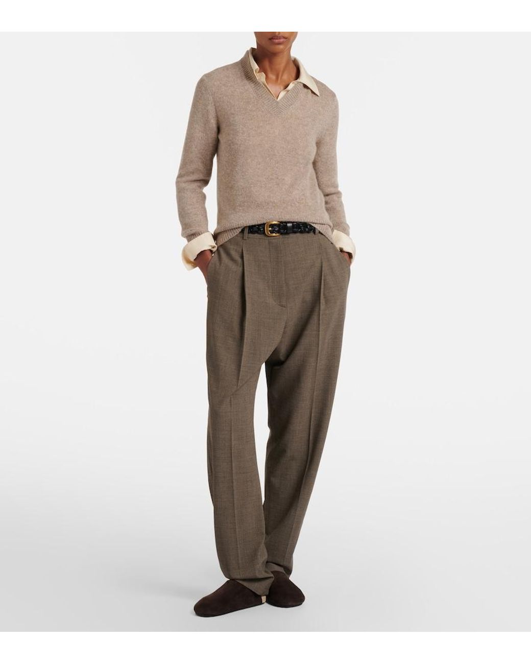 The Row Natural Nalini Cashmere Sweater