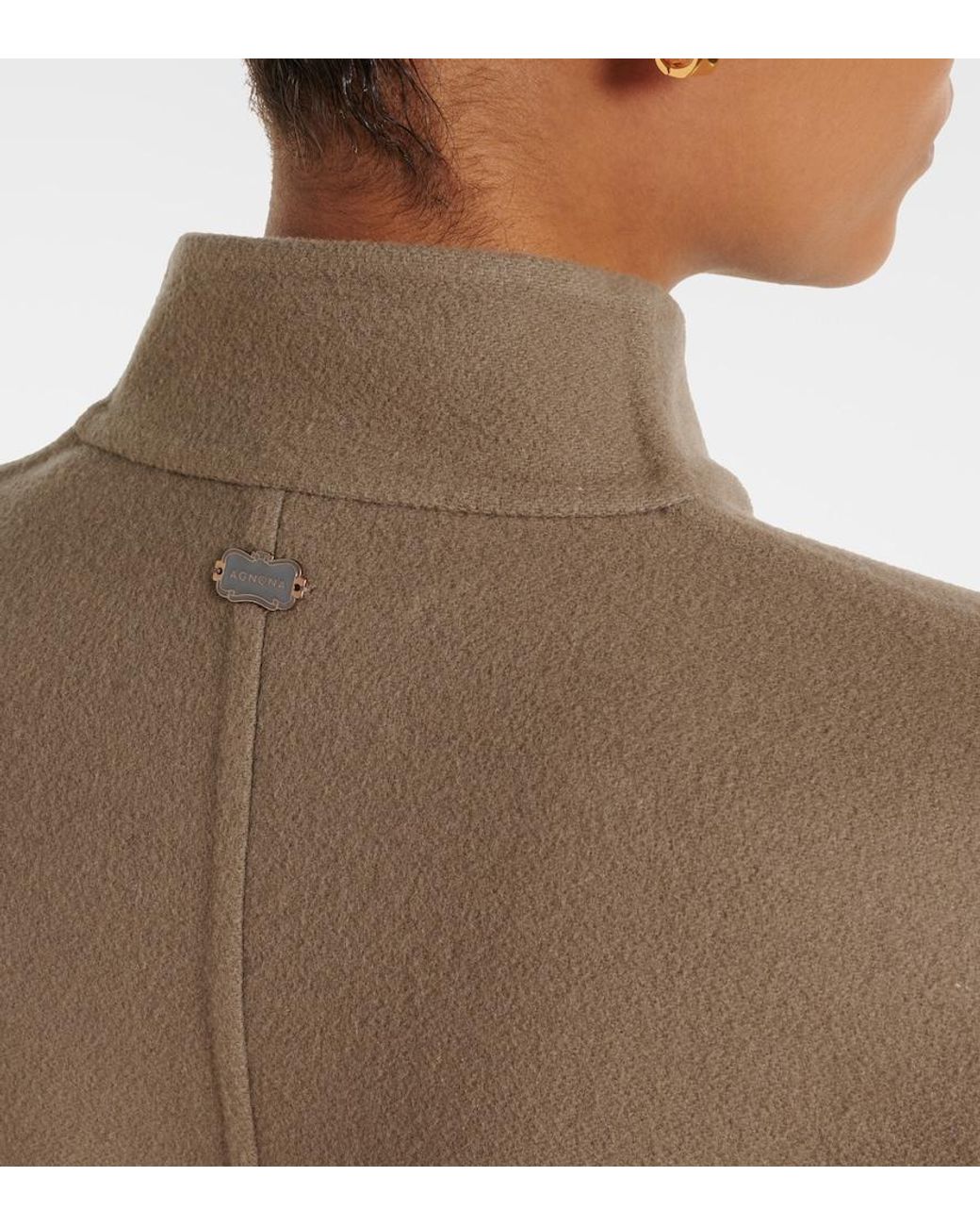 Agnona Brown Cashmere Wrap Coat