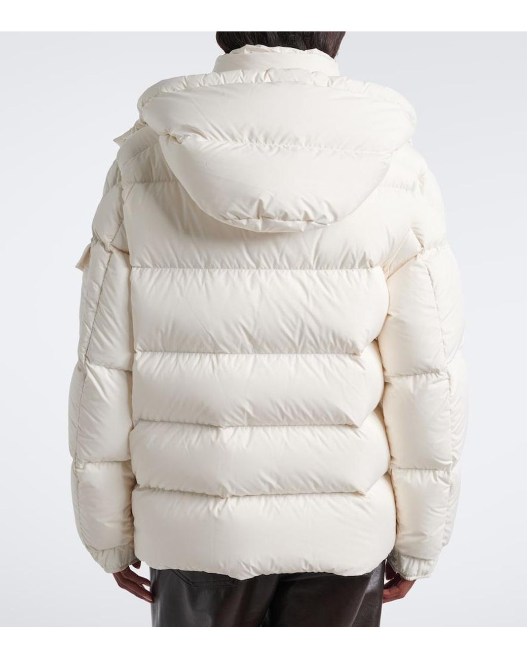 Moncler Natural Maya 70 Hooded Down Jacket