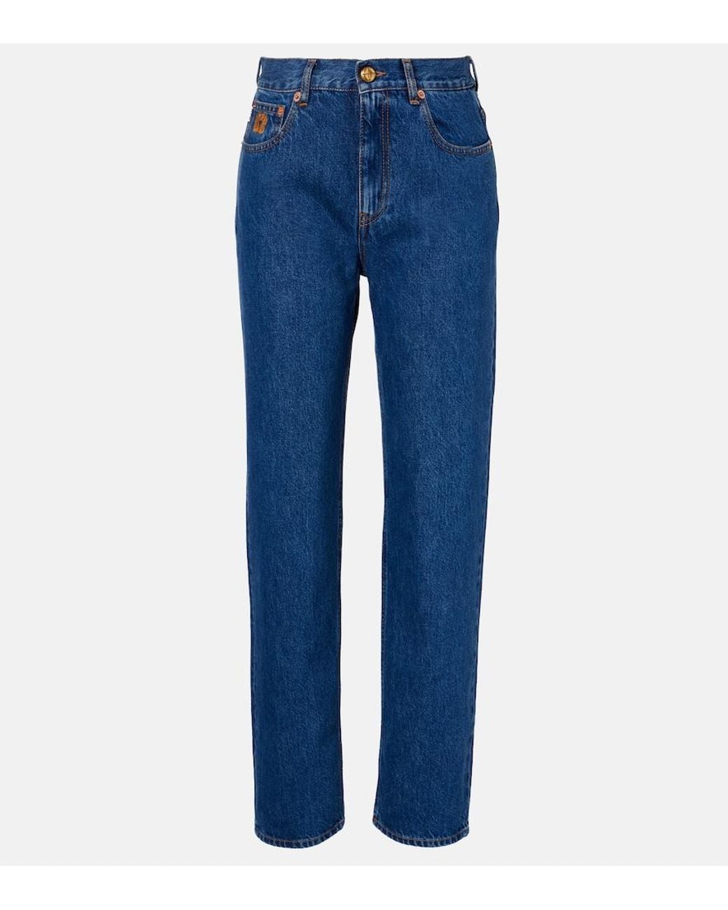 Blazé Milano Blue Paso Mid-Rise Straight Jeans