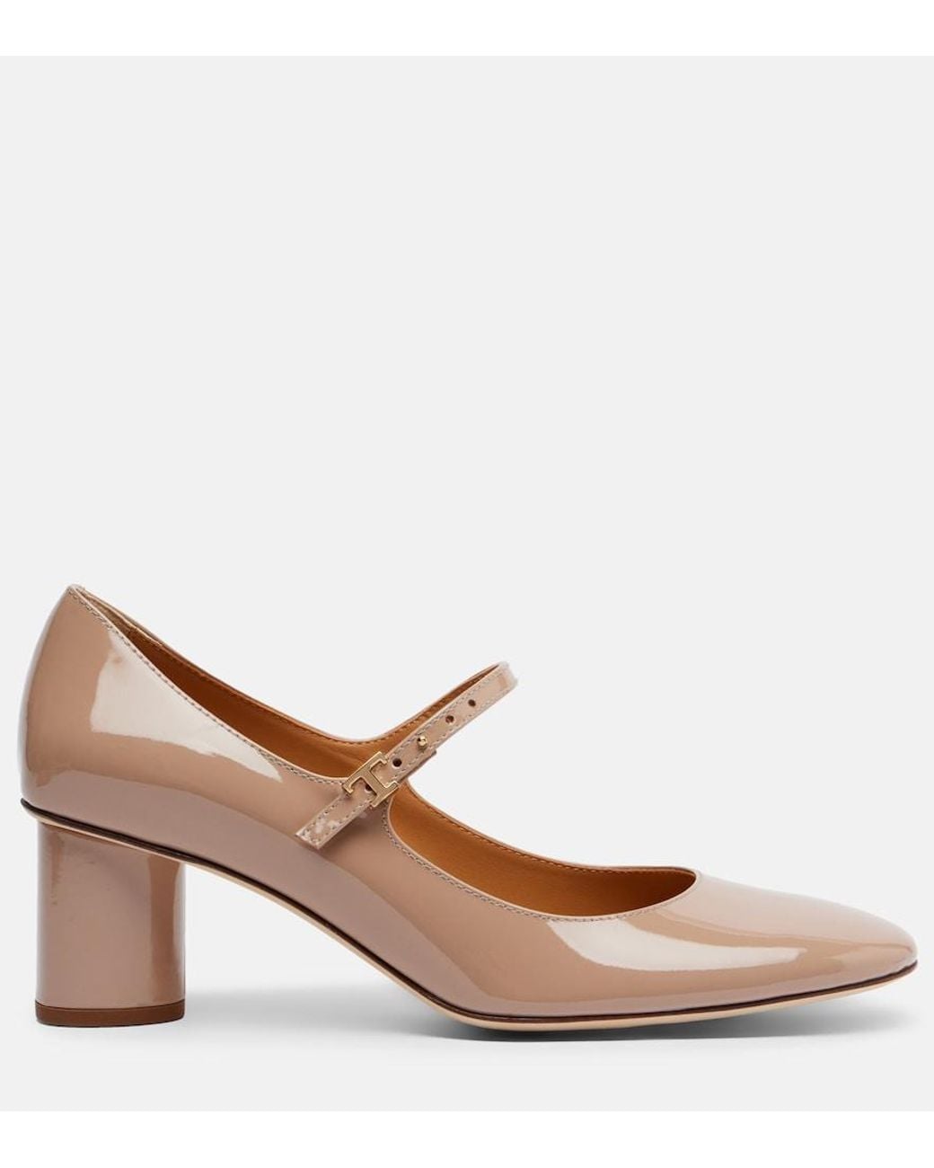 Tod's Brown Patent Leather Mary Jane Pumps