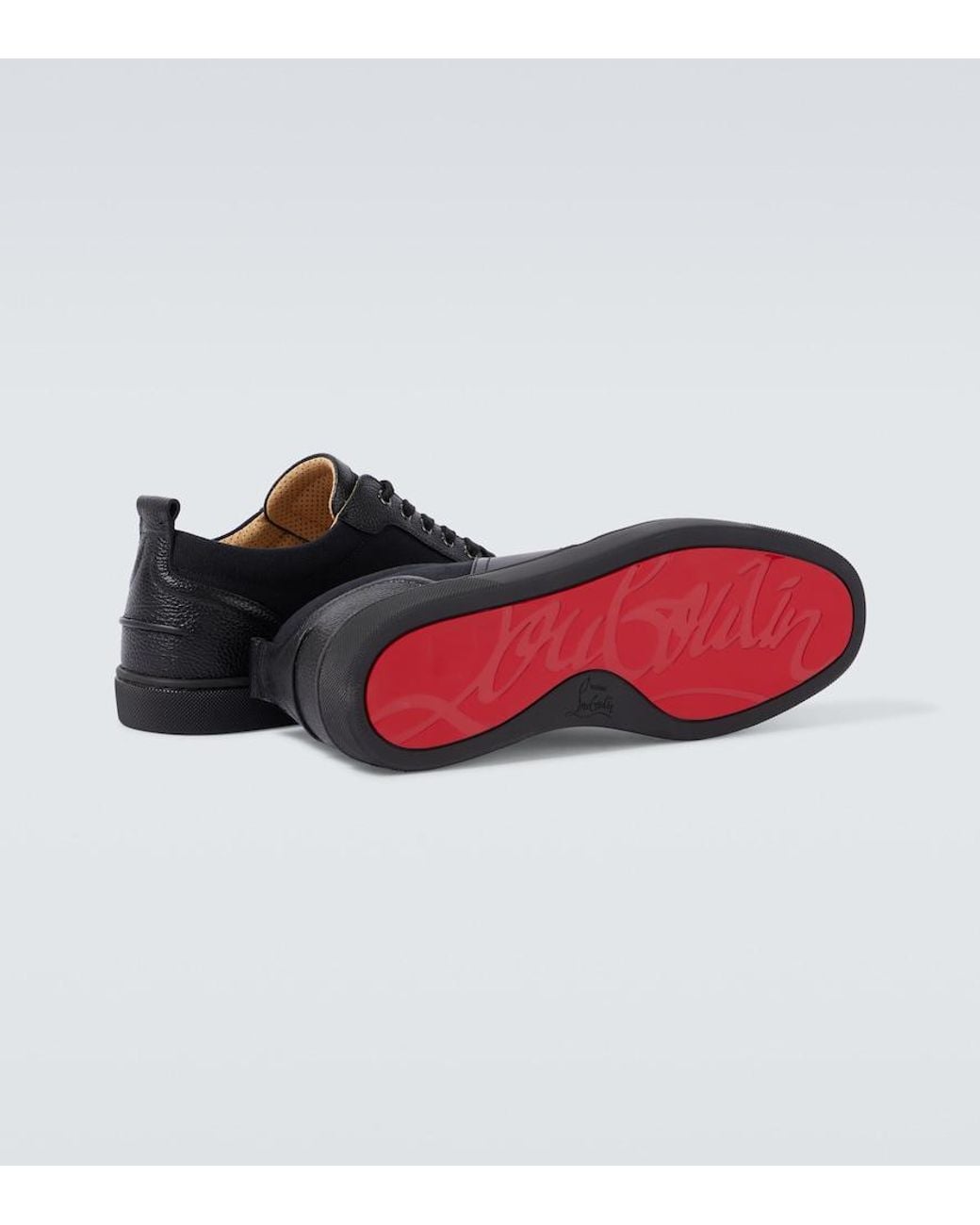 Christian Louboutin Black Retero Leather Sneakers for men