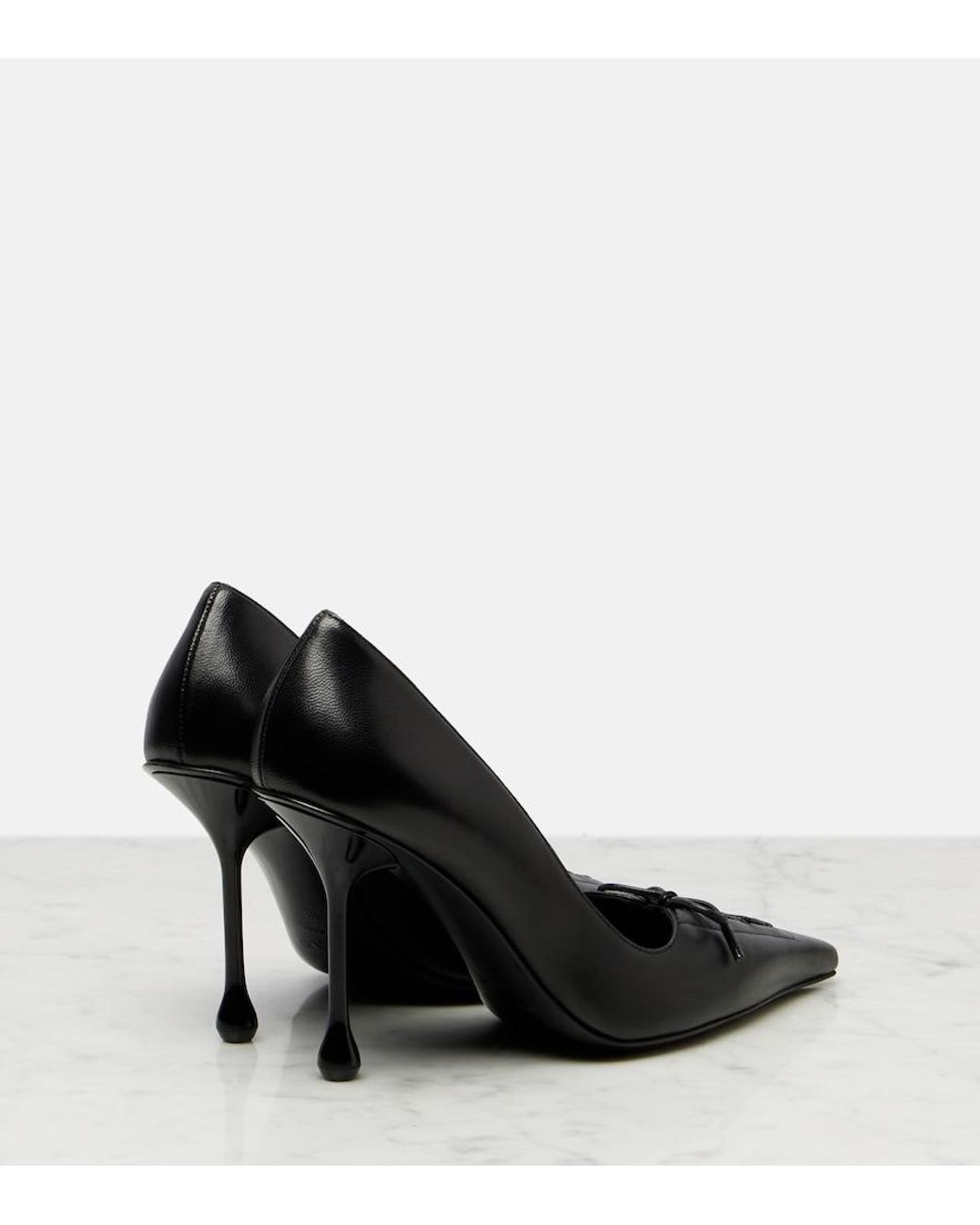 Jimmy Choo Black Scarlett 95 Leather Pumps