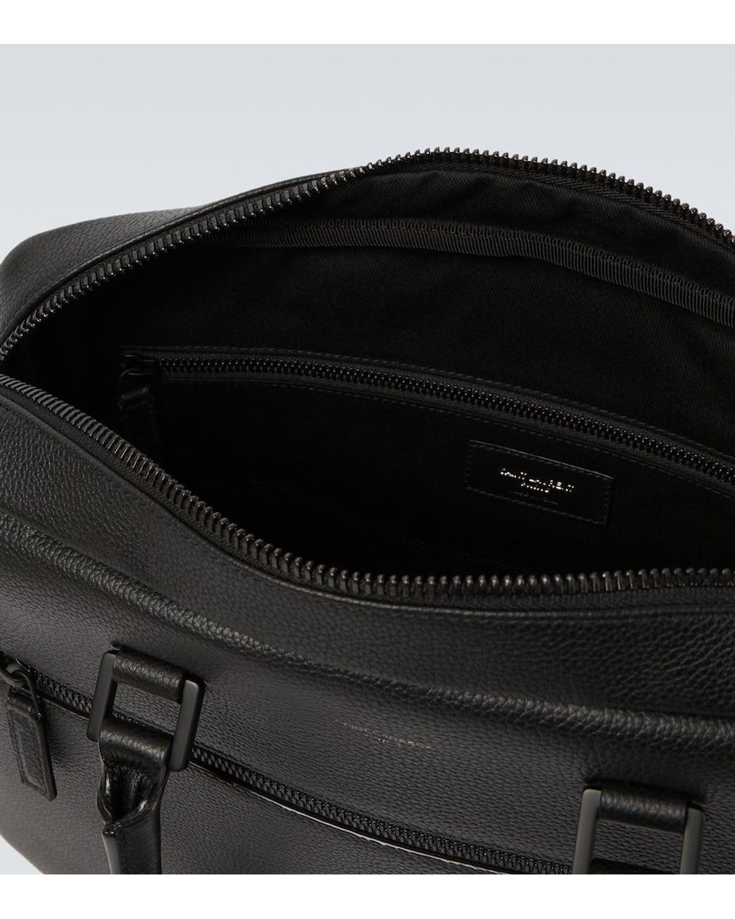 Saint Laurent Black Sac De Jour Full-grain Leather Briefcase for men