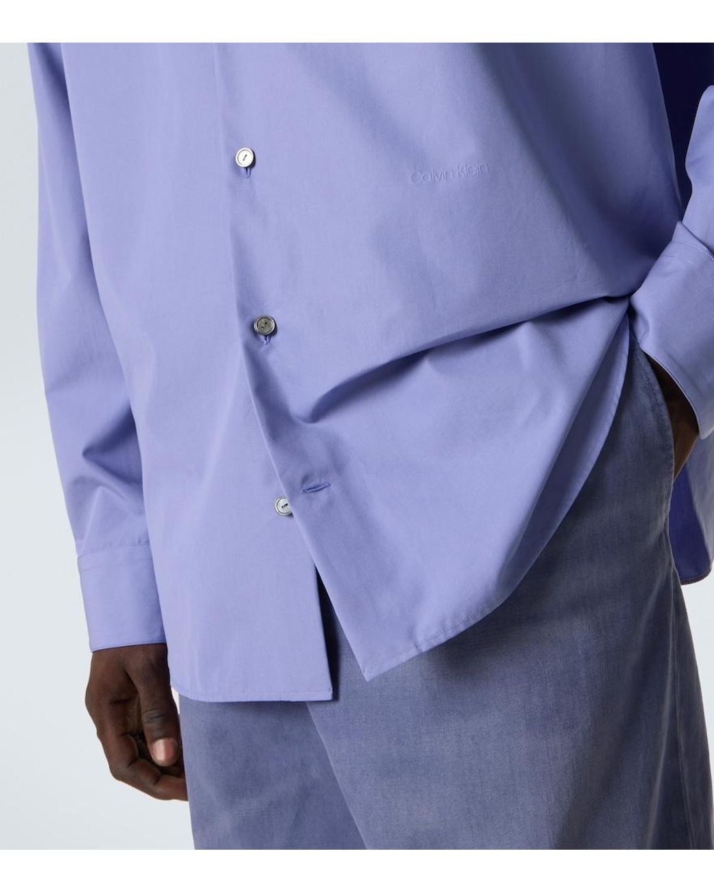 Calvin Klein Blue Axel Cotton Shirt for men