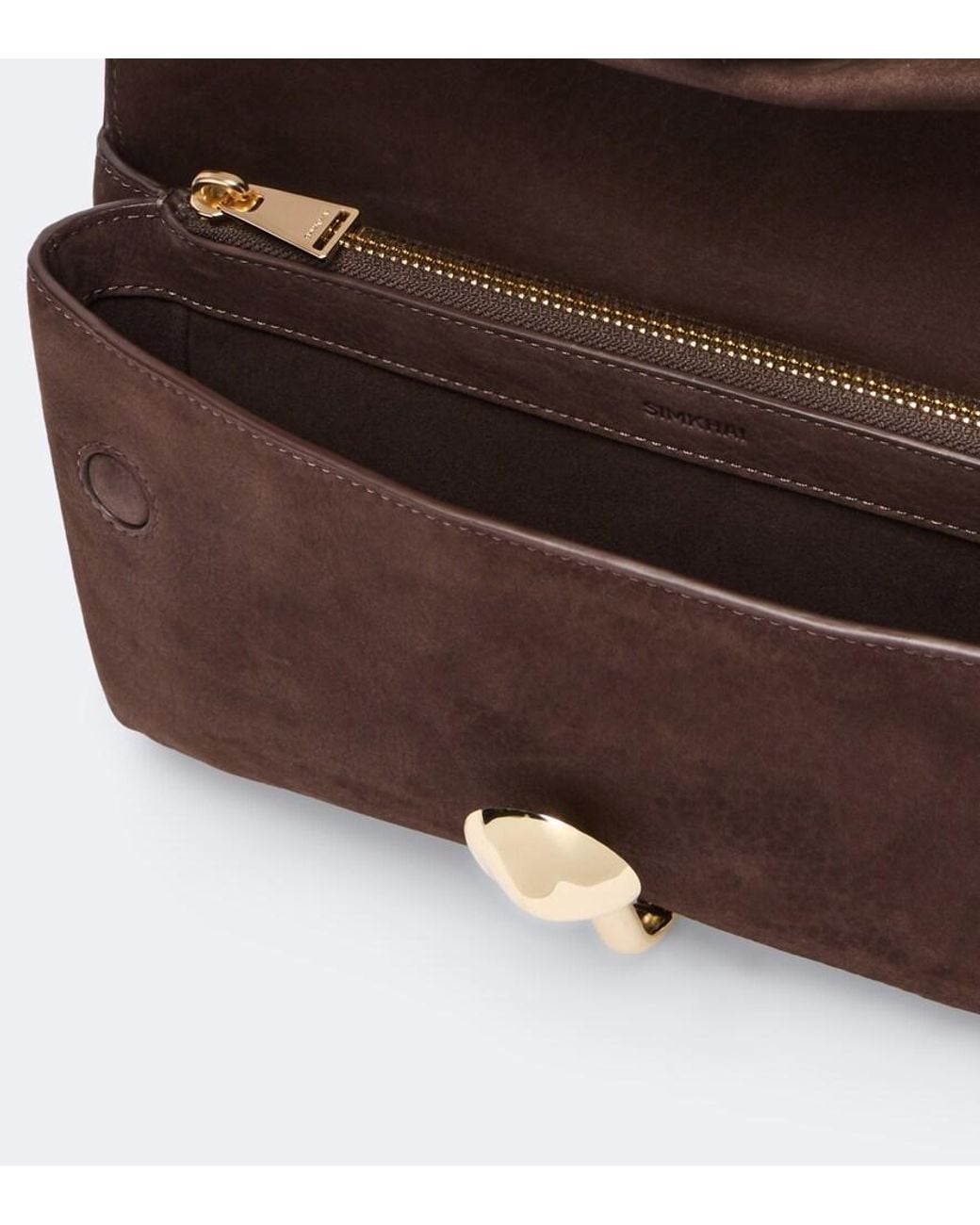 Jonathan Simkhai Brown Amaya Leather Clutch