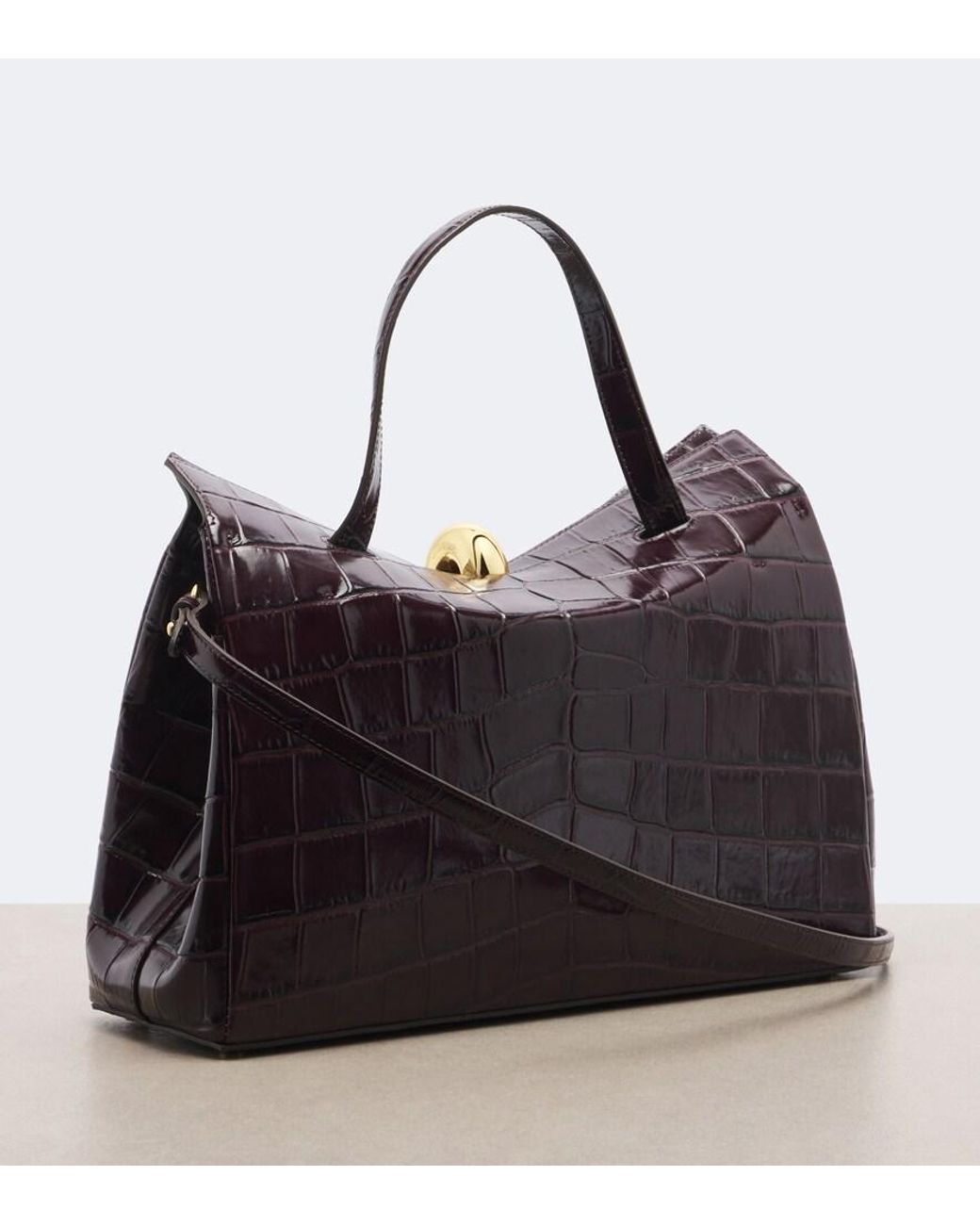 Jacquemus Purple Valerie Medium Leather Top-Handle Bag