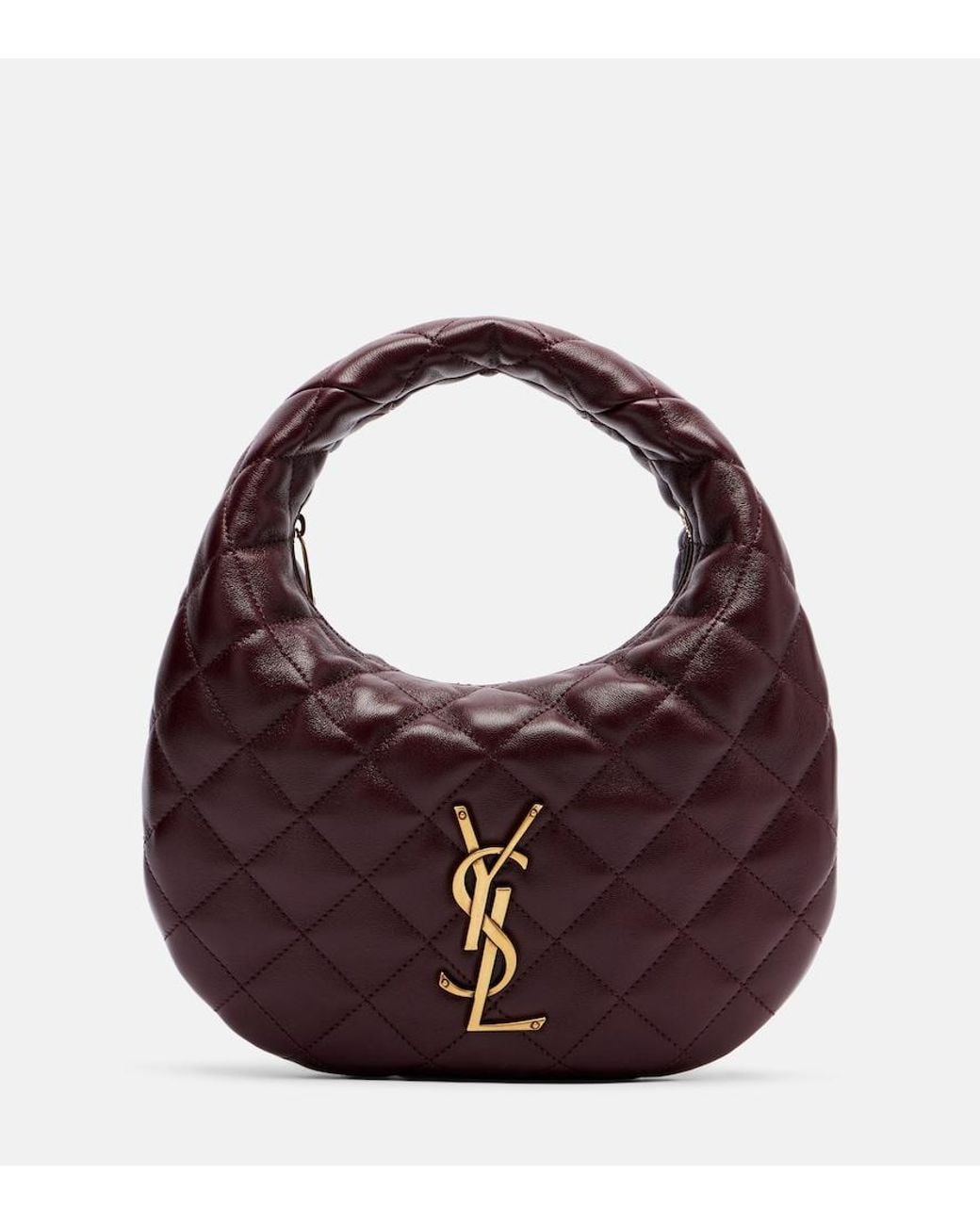 Saint Laurent Purple Icarino Baby Quilted Leather Top-Handle Bag