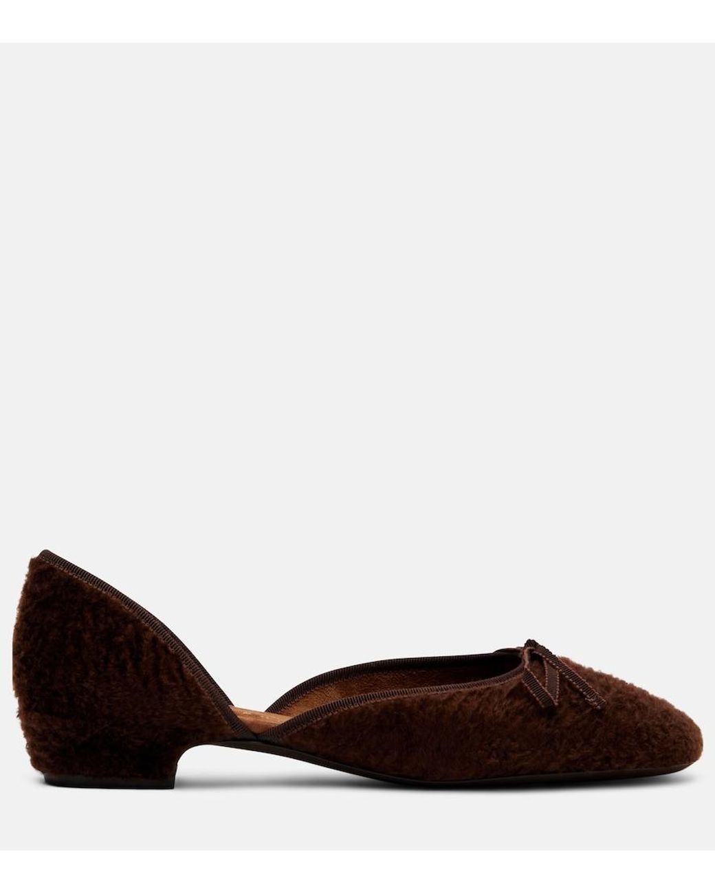 Herbert Levine Brown 24/7 Shearling Ballet Flats