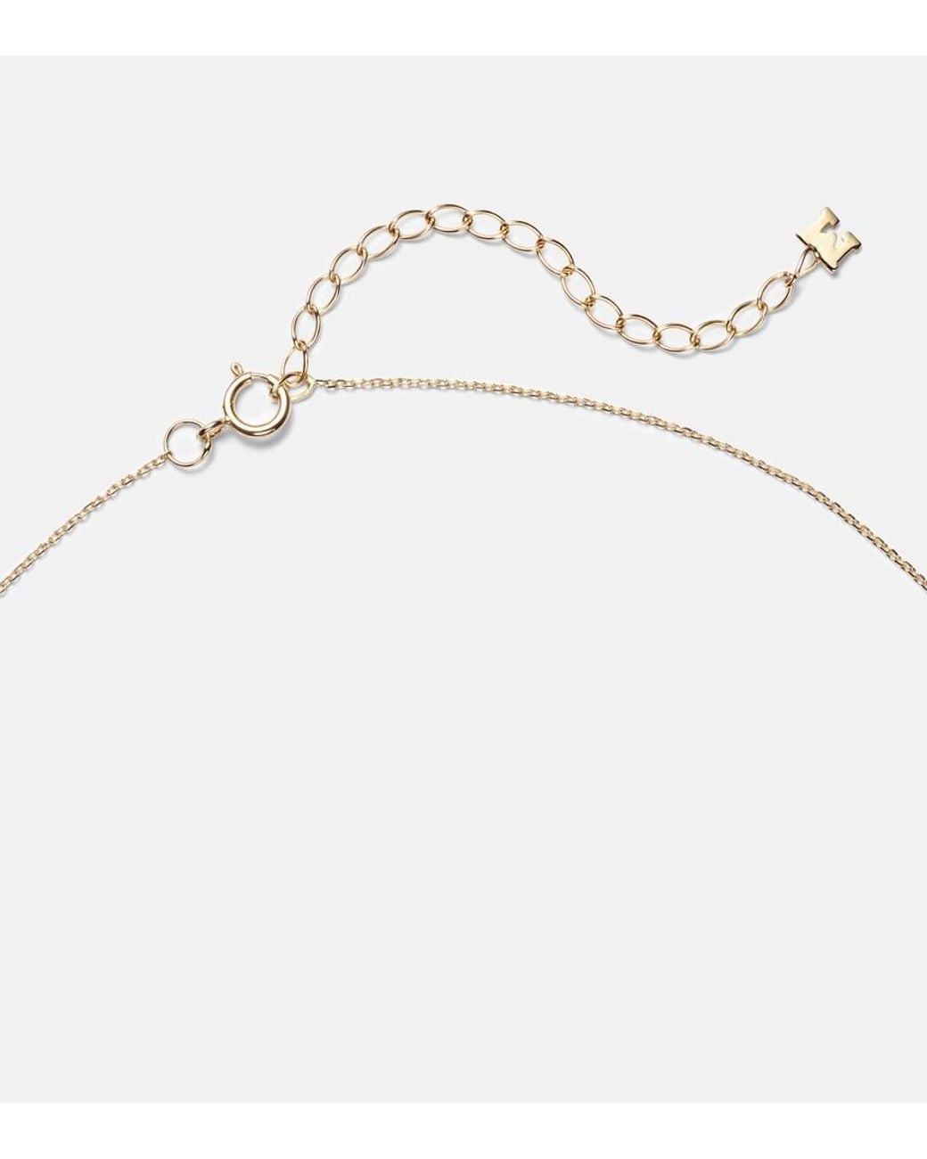 Mateo White Petite Venus 14Kt Pendant Necklace With Diamonds