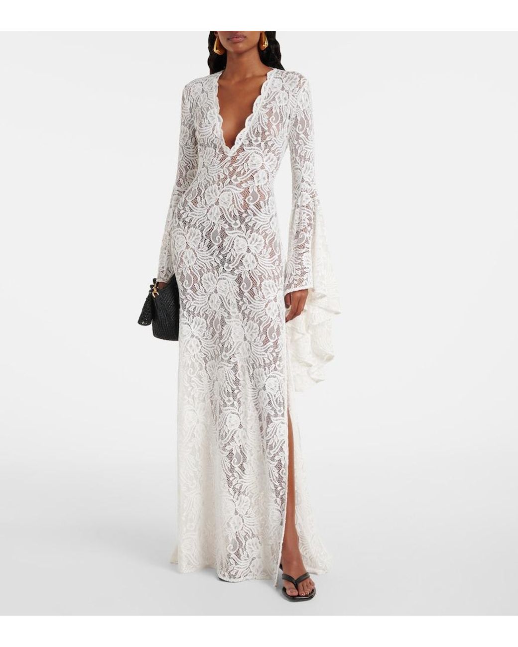 Alexandra Miro White Kara Lace Beach Dress