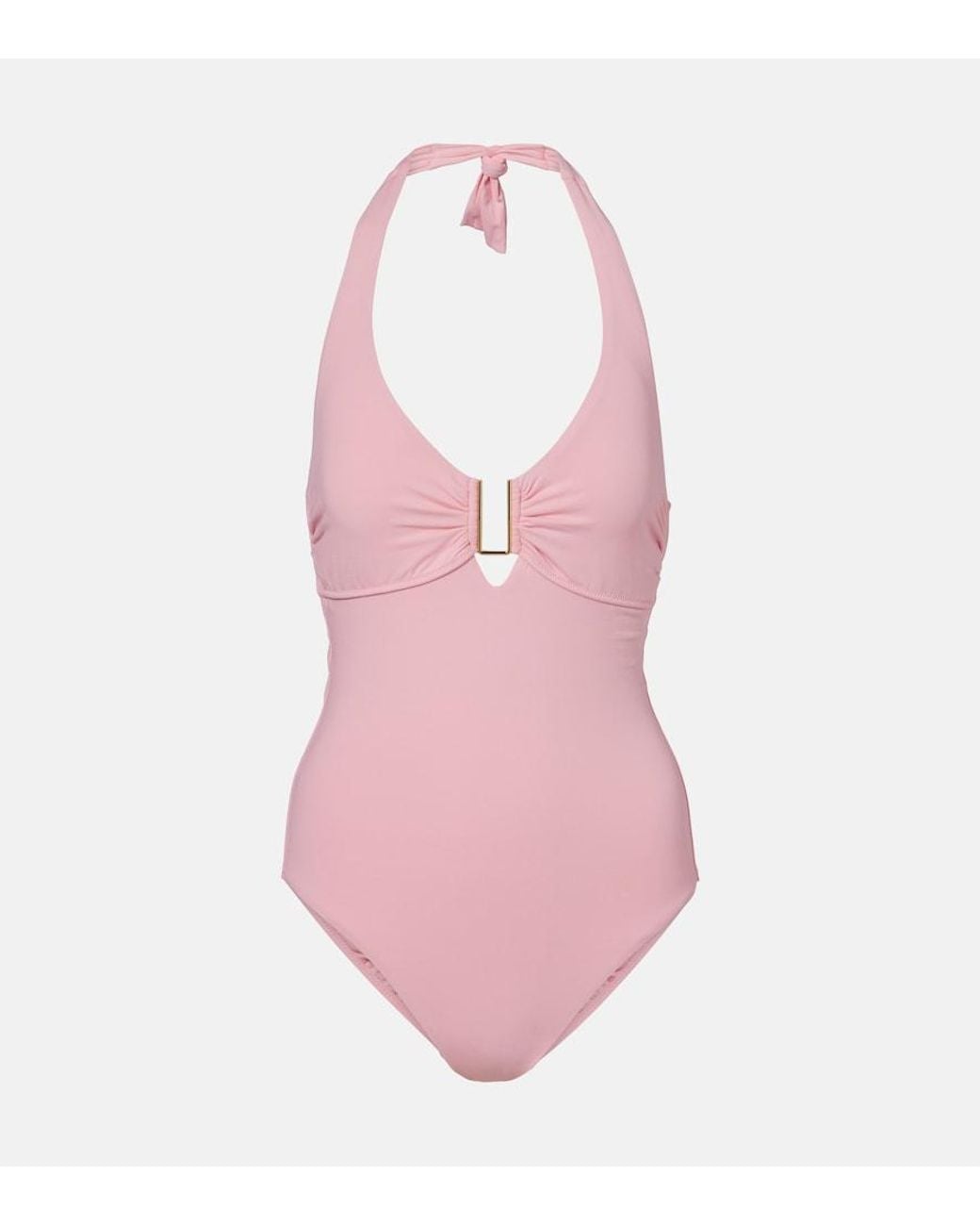 Melissa Odabash Pink Tampa Halterneck Swimsuit