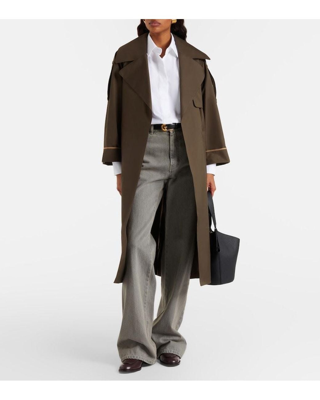Max Mara Gray Colibri High-Rise Flared Jeans