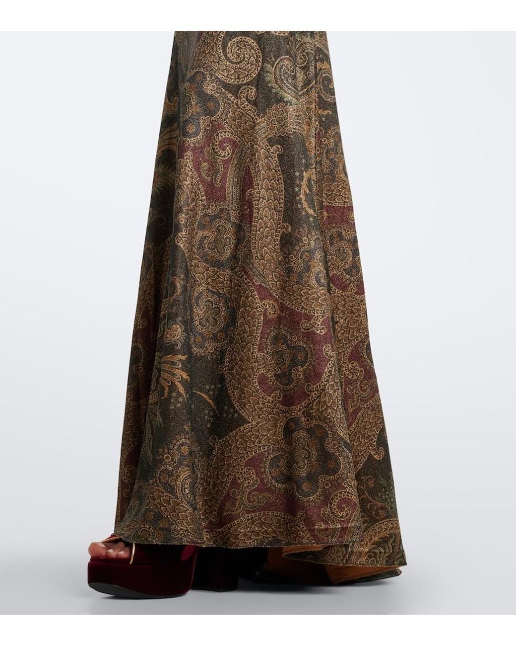 Etro Natural Paisley Jersey Gown