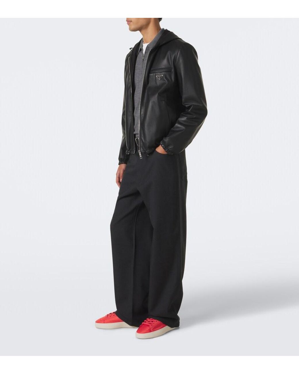 Prada Pink Re-Nylon High-Top Sneakers for men