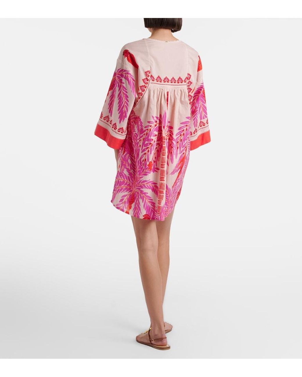 Poupette Pink Mahault Printed Cotton Minidress