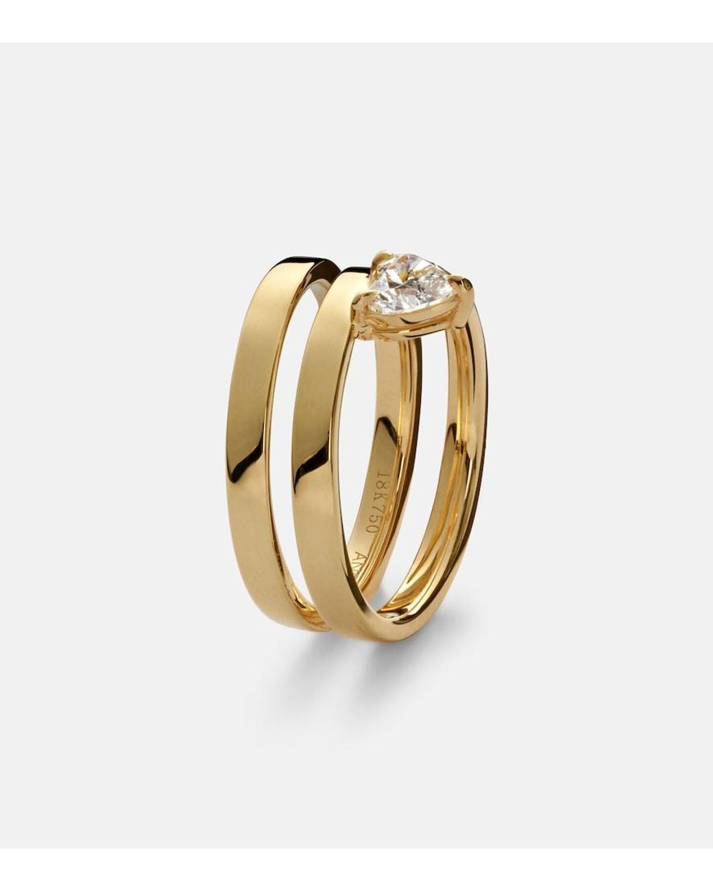 Anita Ko Metallic Coil 18Kt Ring With Diamonds