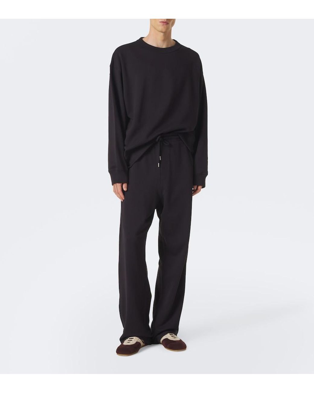 Dries Van Noten Black Cotton Jersey Sweatshirt for men