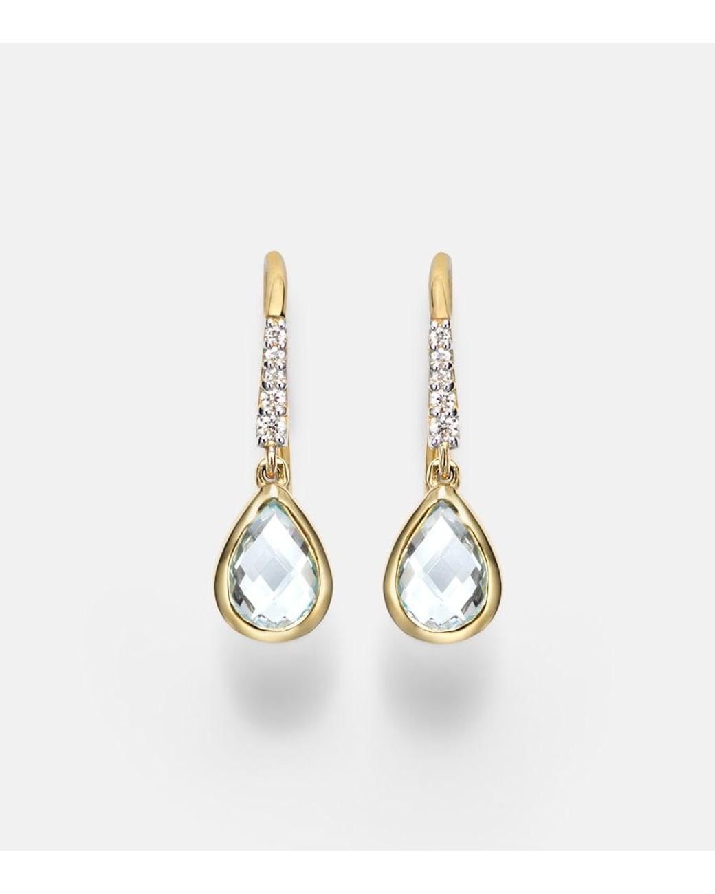 Mateo White 14Kt Earrings With Amethyst And Diamonds