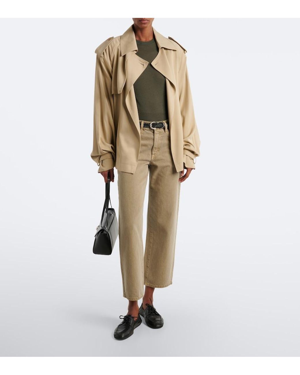 SLVRLAKE Denim Natural Hunter Cropped Straight Jeans