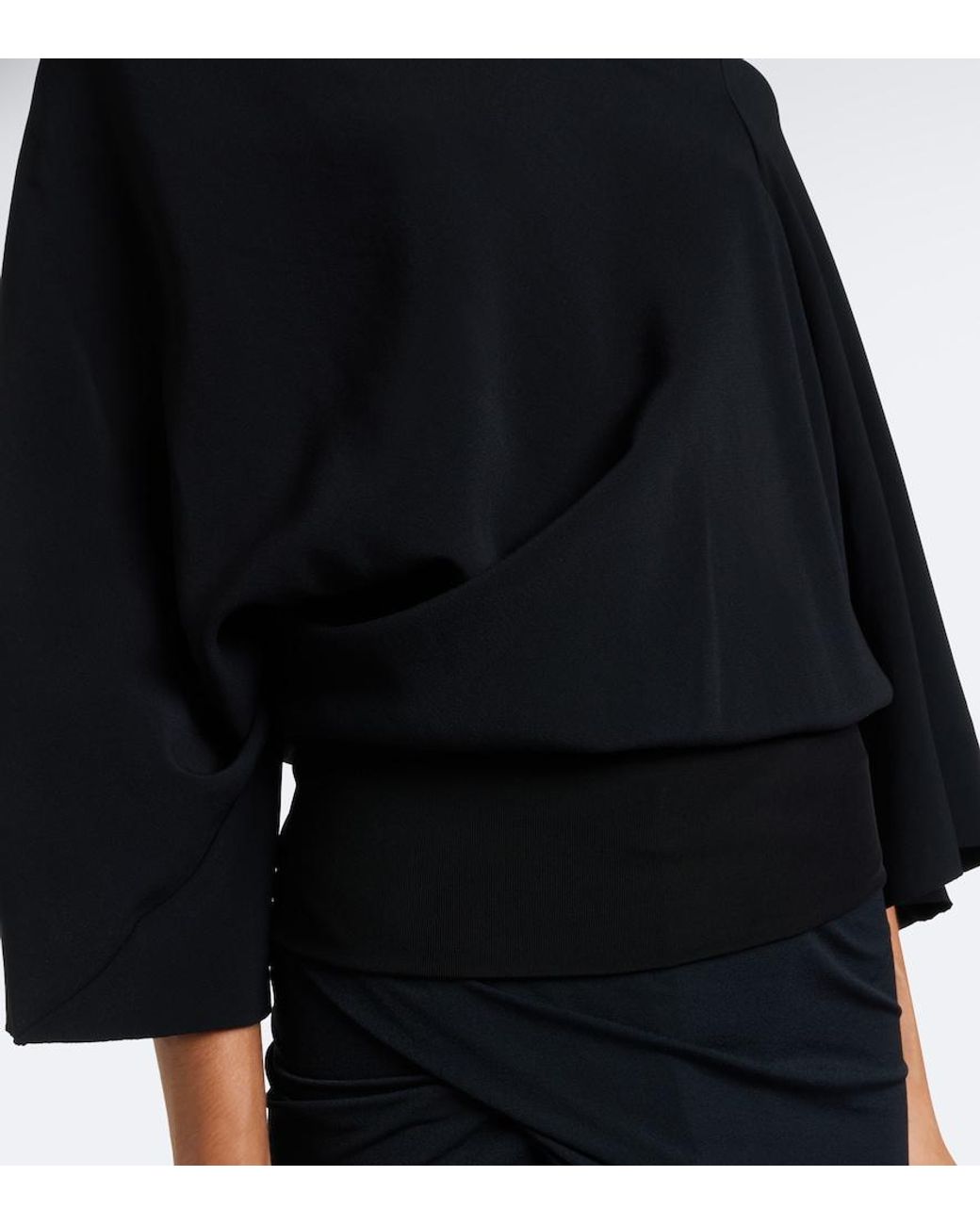 Rick Owens Black Cylinder Draped Top