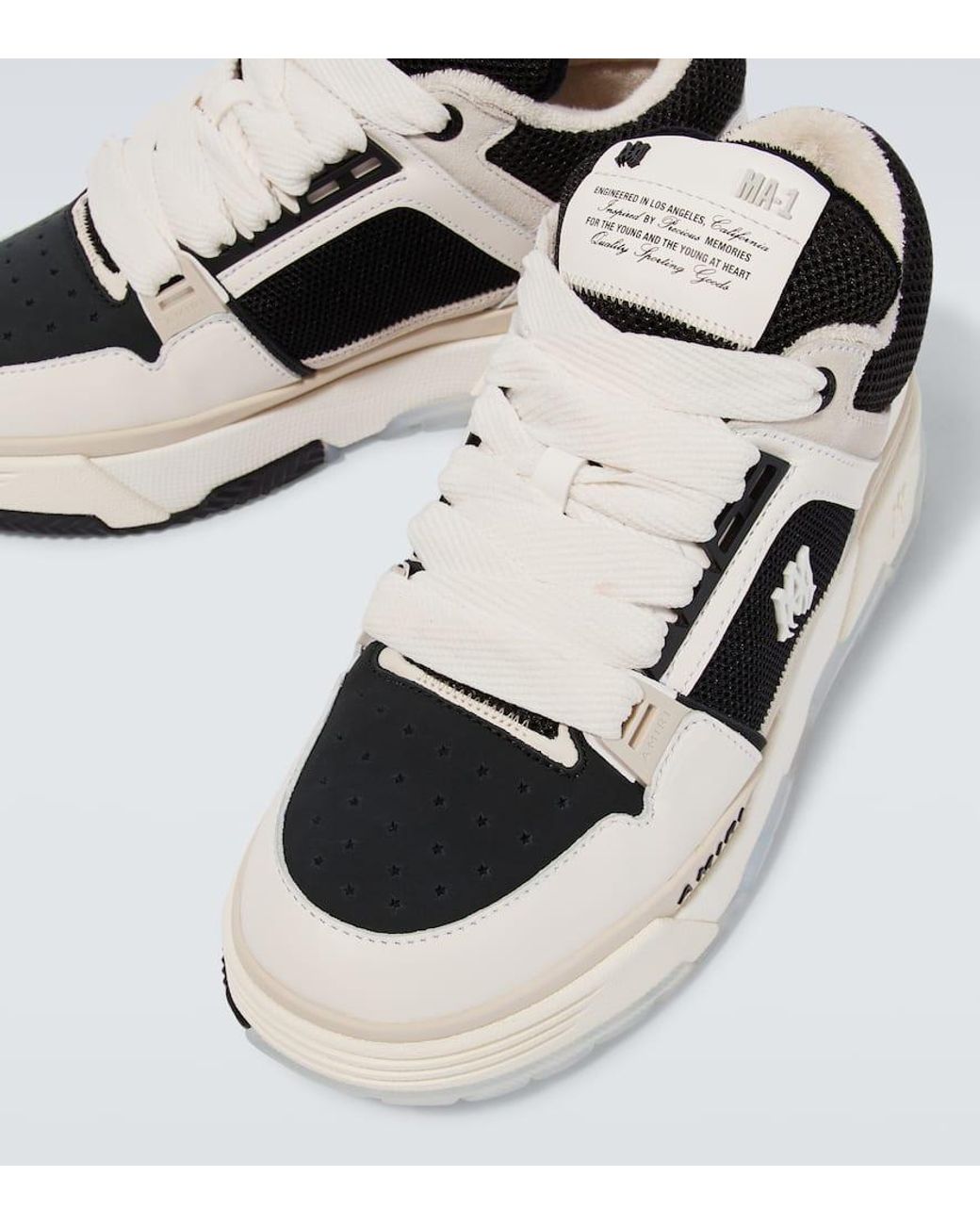 Amiri Ma-1 Leather And Mesh Sneakers in White for Men | Lyst
