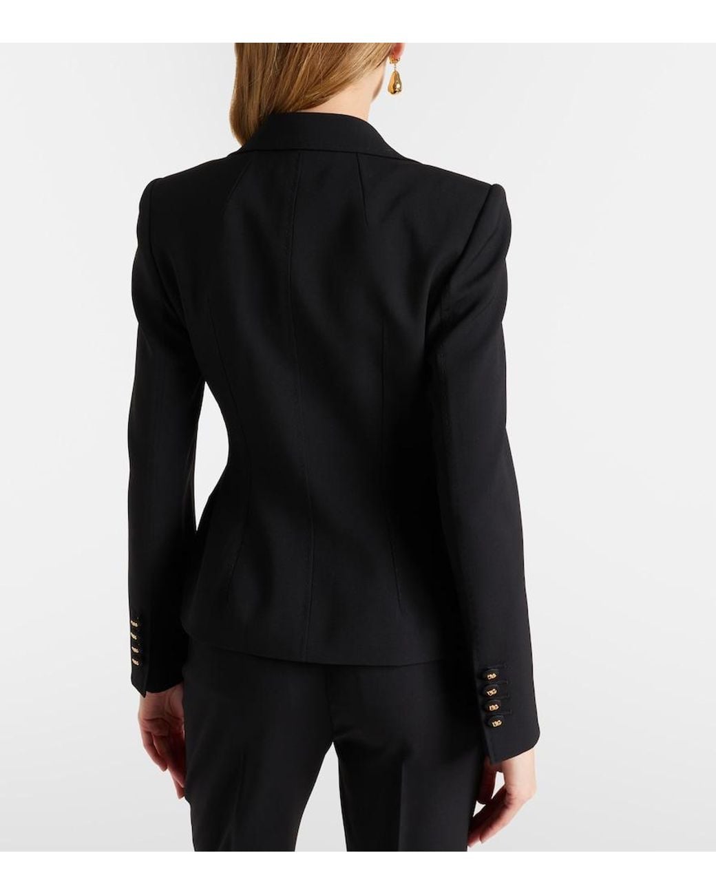 Dolce & Gabbana Black Dg Wool-Blend Blazer