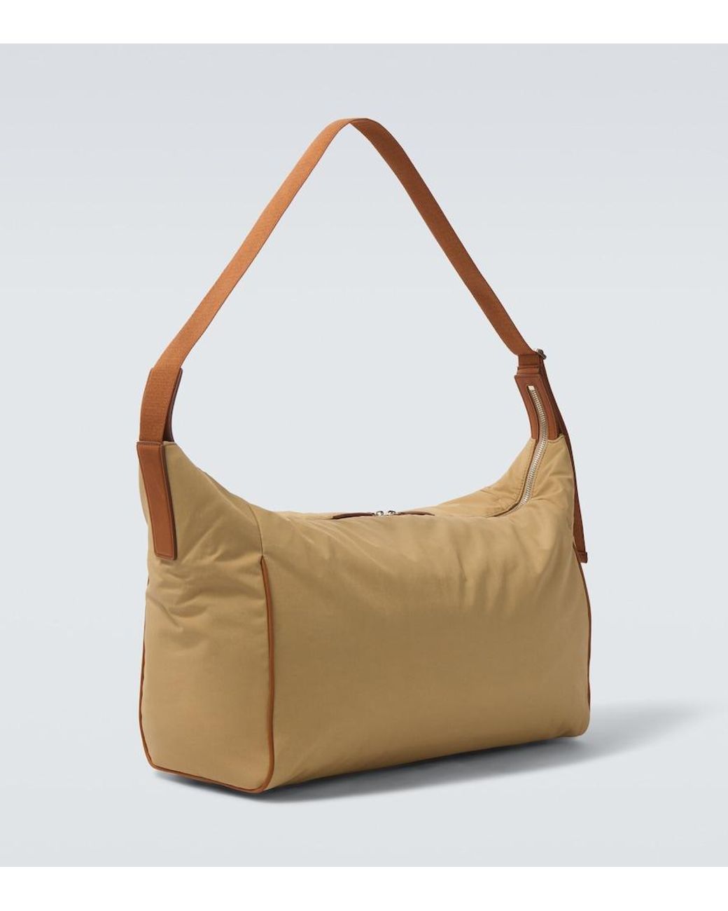 The Row Natural Logan E/W Leather-Trimmed Crossbody Bag for men