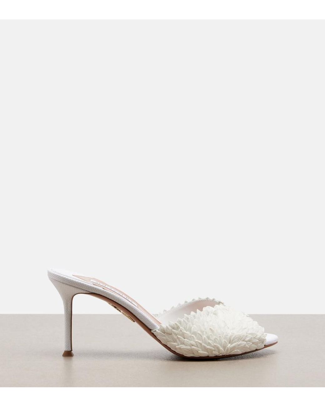 Aquazzura White Rio Flirt Mules