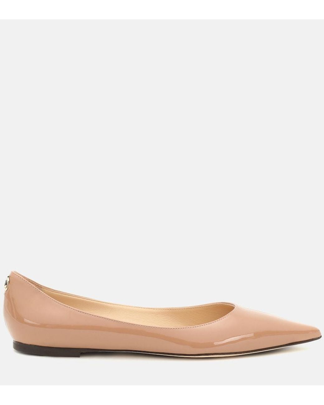 Jimmy Choo Pink Love Patent Leather Ballet Flats