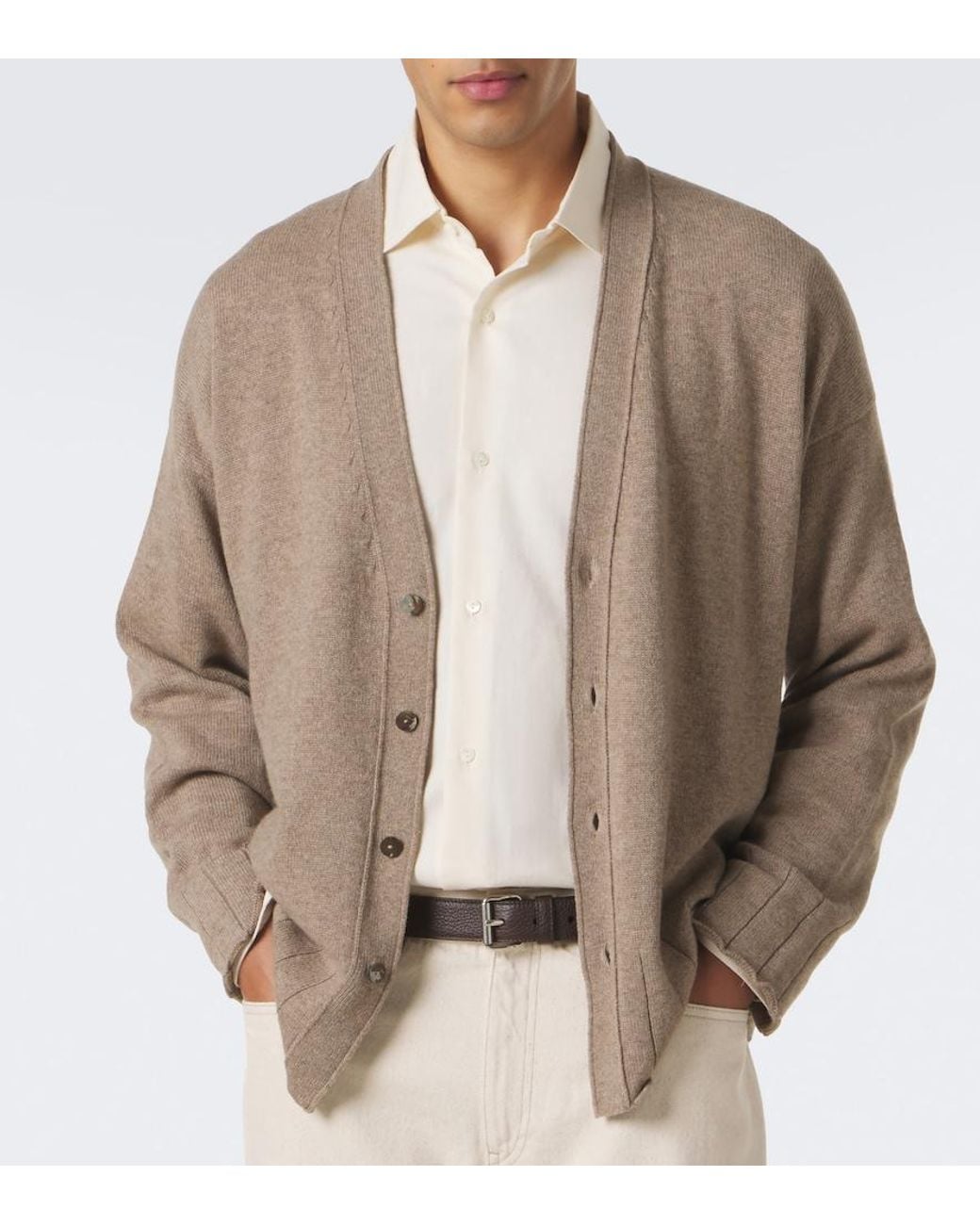 STÒFFA Brown Cashmere Cardigan for men
