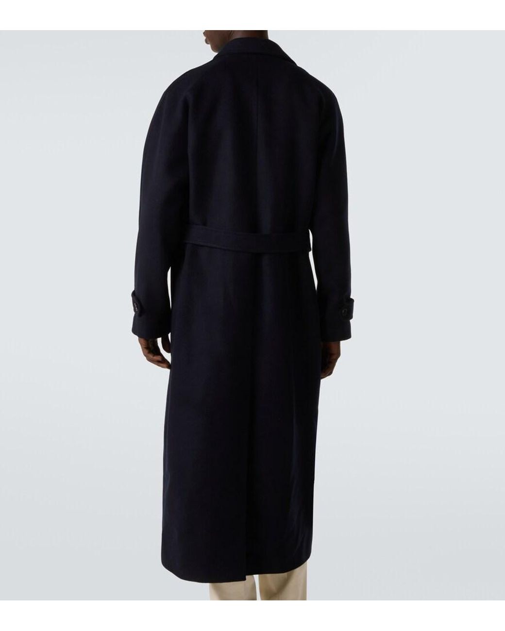 Saman Amel Mantel Aus Wolle in Blue für Herren