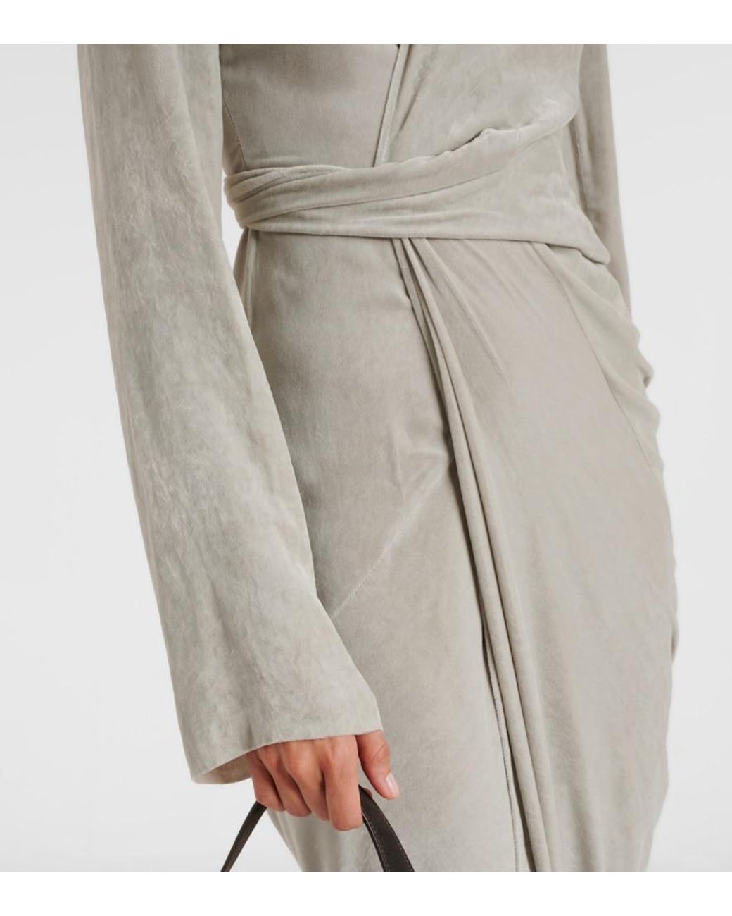 Rick Owens Natural Wrap Maxi Dress