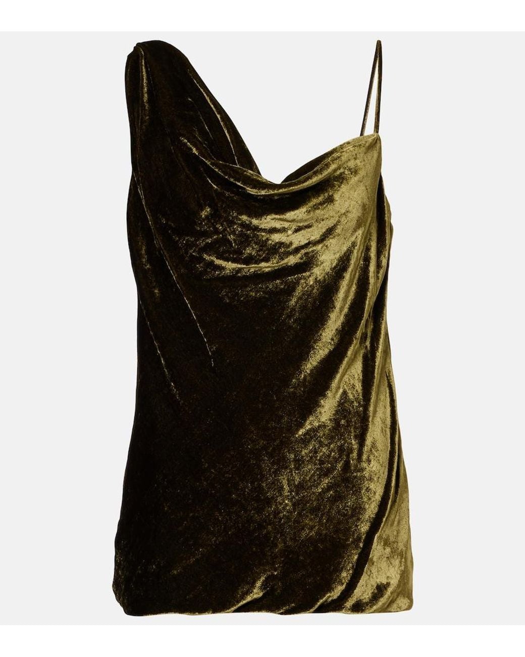 Dries Van Noten Black Draped Velvet Top