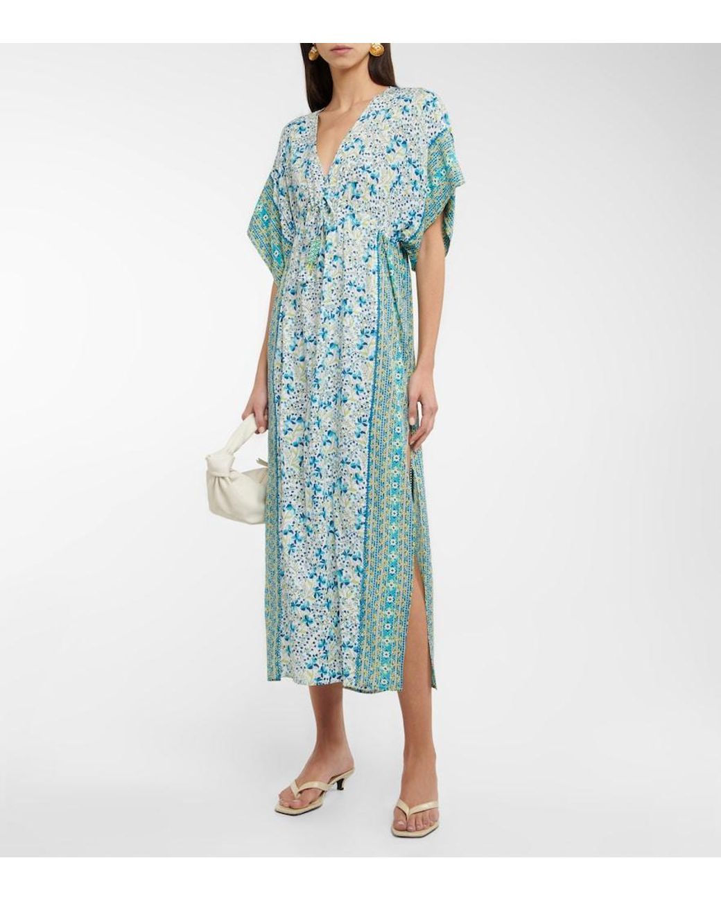 Poupette Blue Floral Maxi Dress