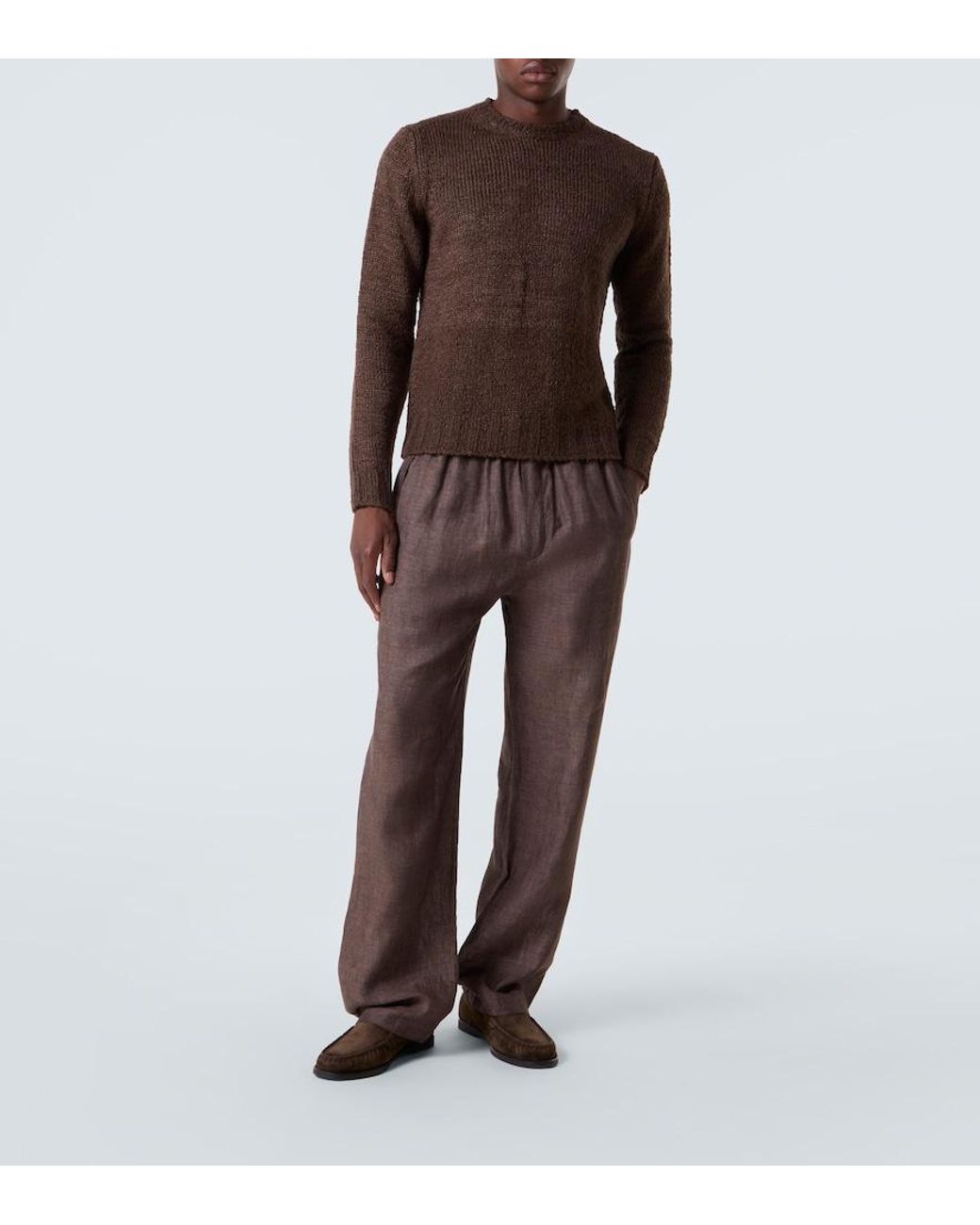 Saman Amel Pullover Gio Aus Seide in Brown für Herren