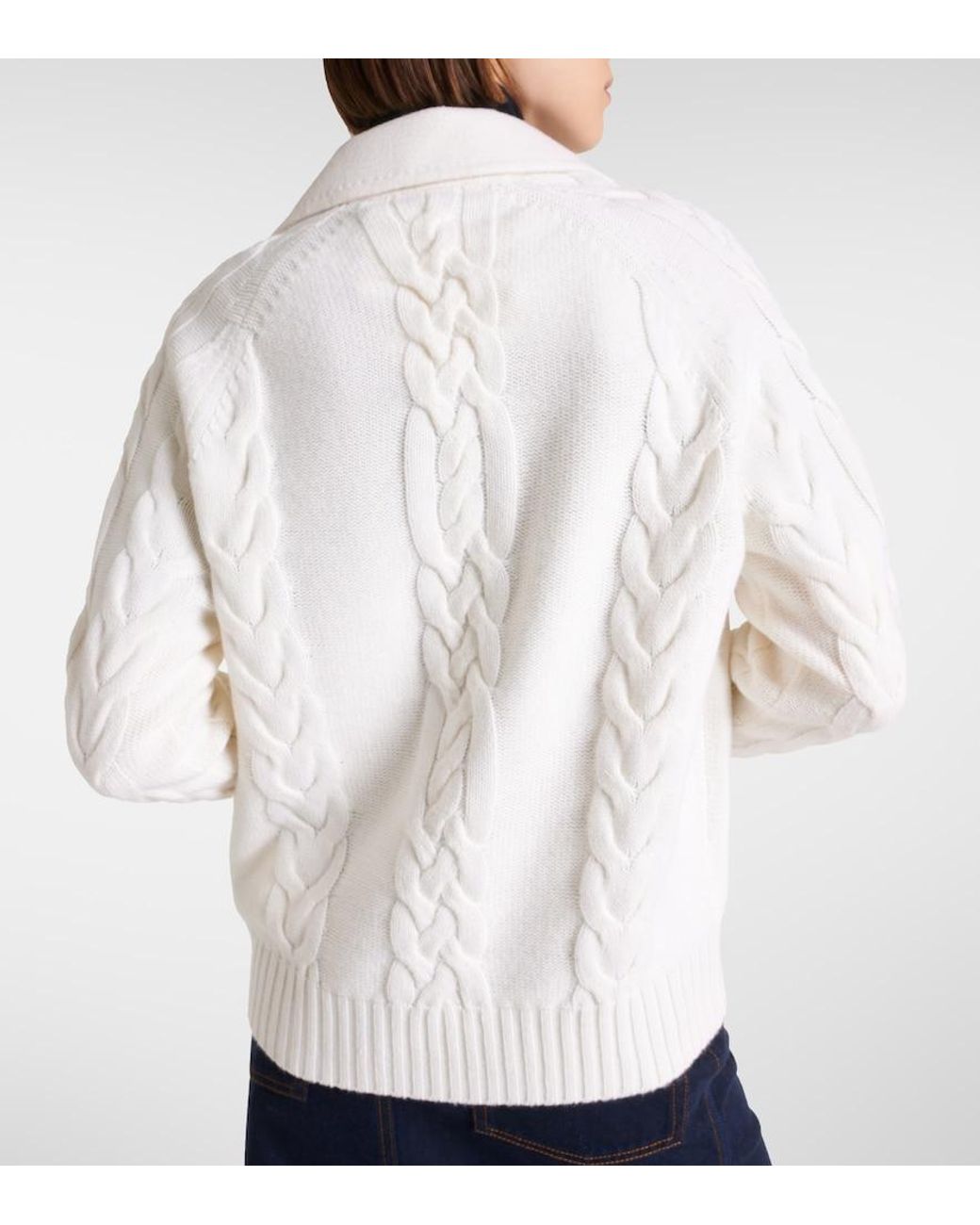 Max Mara Natural Micio Wool And Cashmere Cardigan