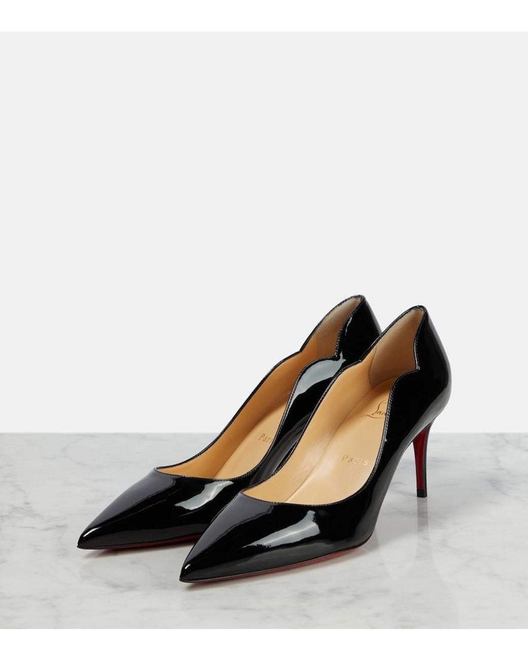 Christian Louboutin Black Hot Chick 70 Patent Pump