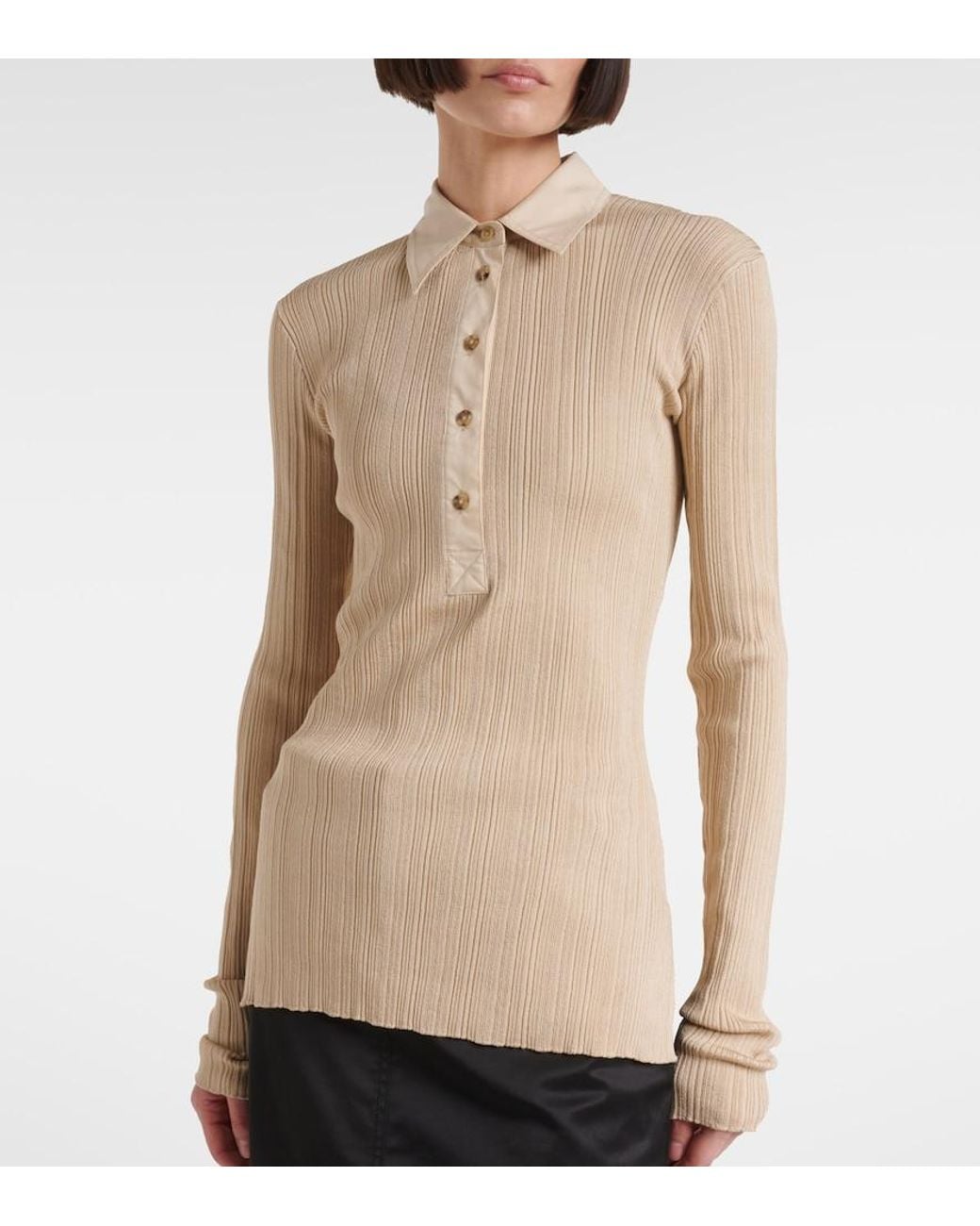 Totême Natural Jersey Polo Sweater