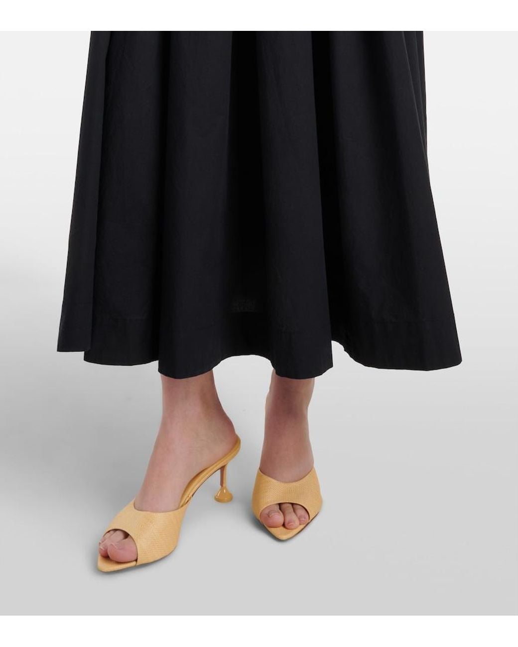 Doen Black Kleid Aus Baumwolle