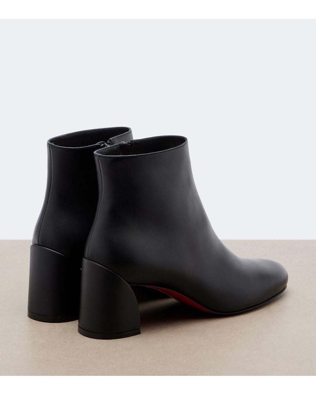 Christian Louboutin Black Jane Leather Ankle Boots