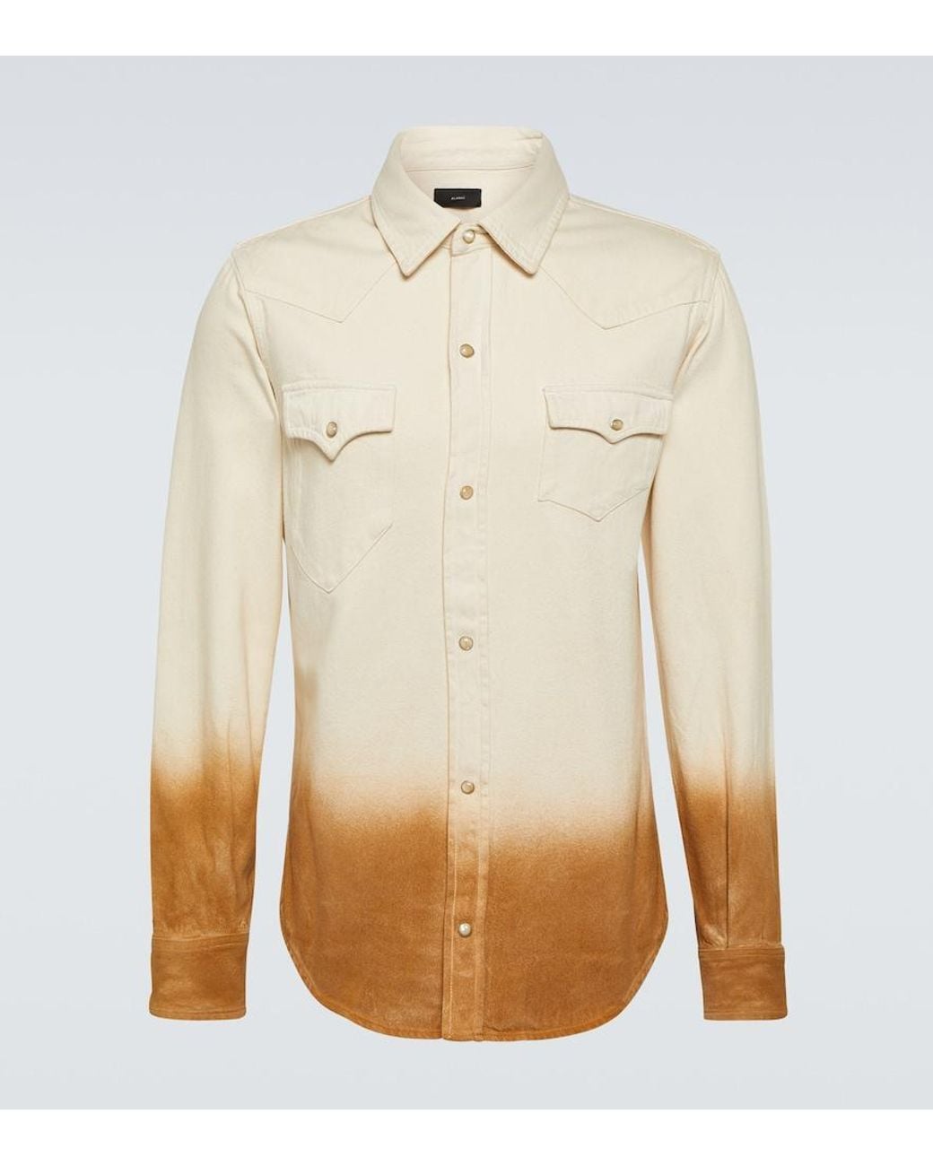Alanui Natural Bright Hues Printed Denim Shirt for men