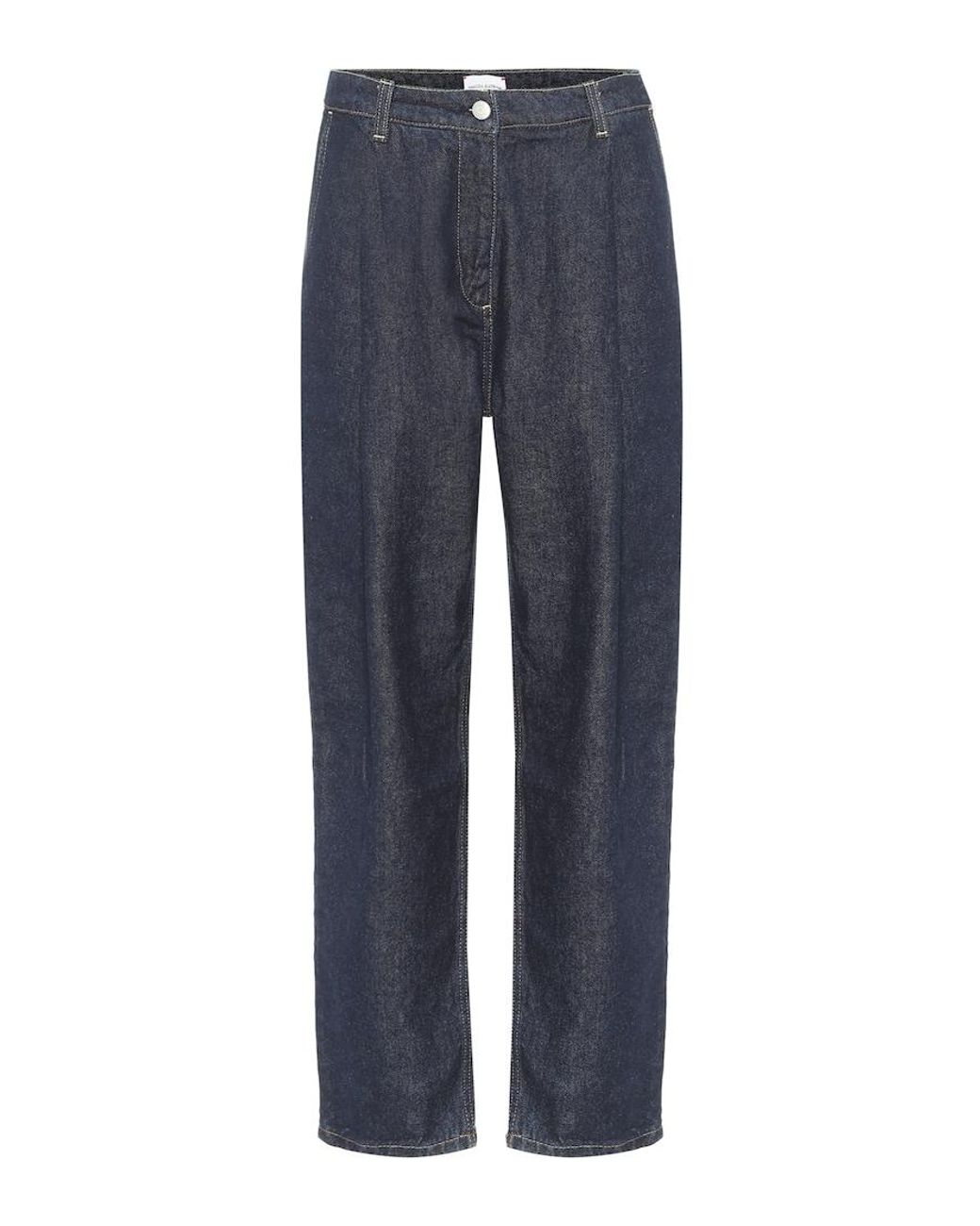 Magda Butrym Blue High-Rise Straight Jeans