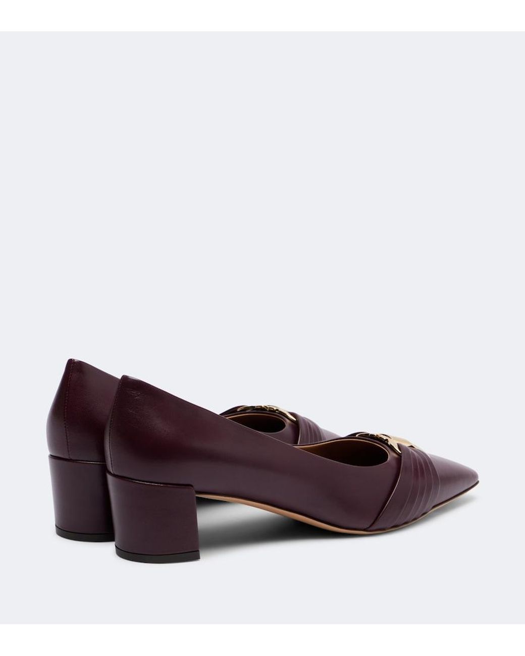Ferragamo Brown Tillya Leather Pumps