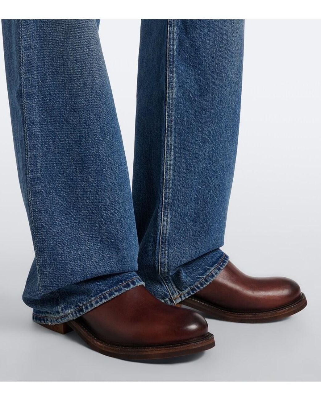Agolde Blue Vintage Loose Straight Jeans