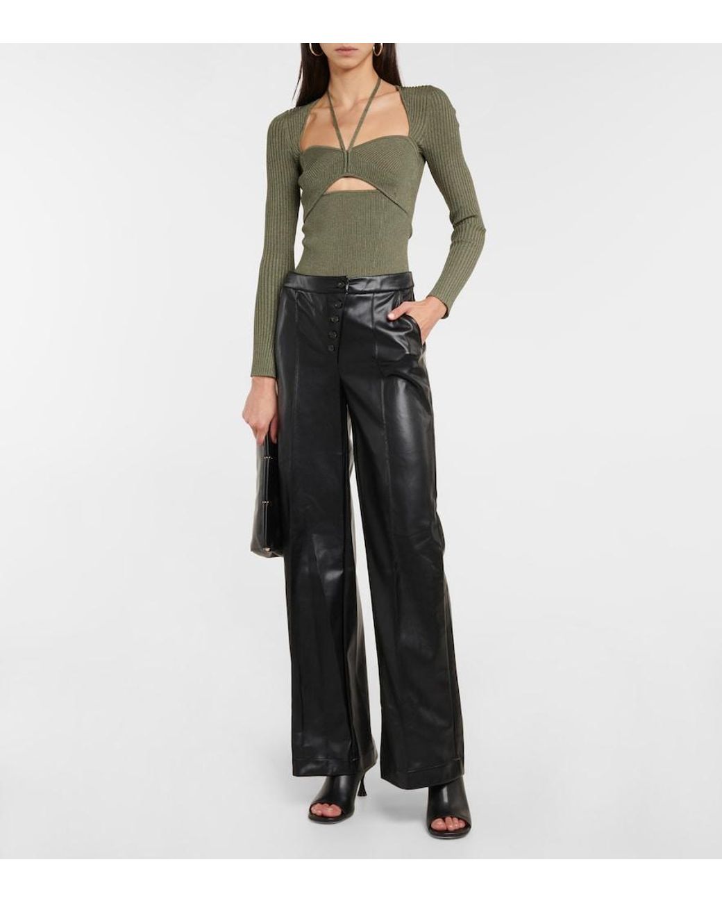 Jonathan Simkhai Black Lynda Wide-Leg Pants