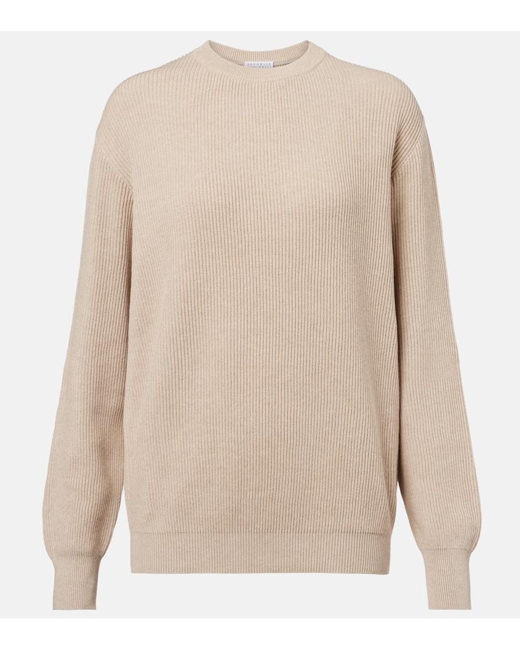 Pull En Coton Brunello Cucinelli en coloris Natural