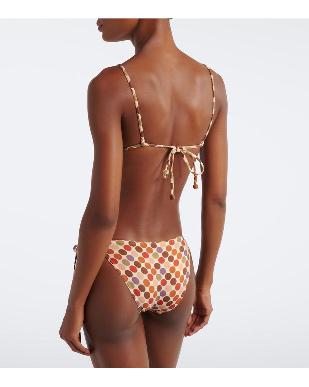 Eres Pink Colorful Polka-Dot Bikini Top