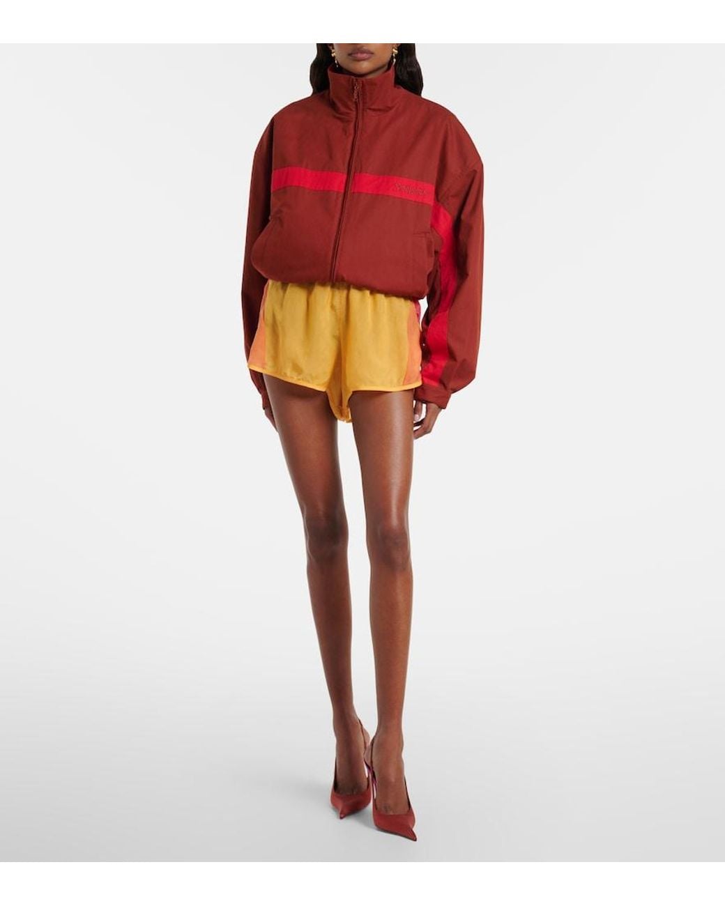 Saint Laurent Yellow Colorblocked Shorts